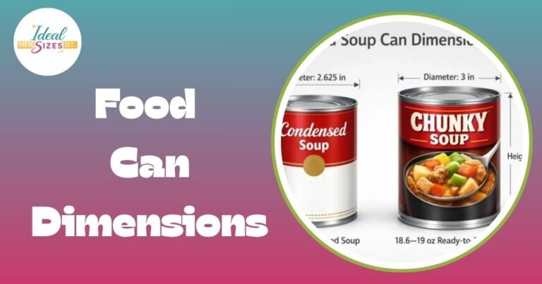 Food Can Dimensions