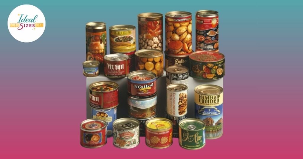 Sizes Of Cans For Food