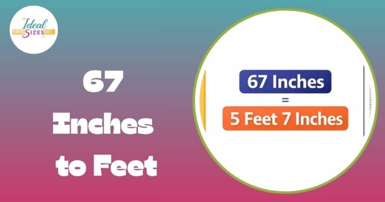 67 Inches to Feet