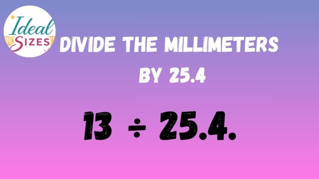Formula to Convert 13mm to Inches