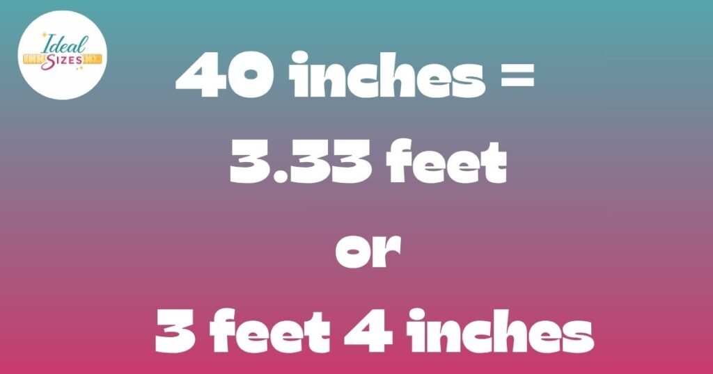 What Is 40 Inches in Feet