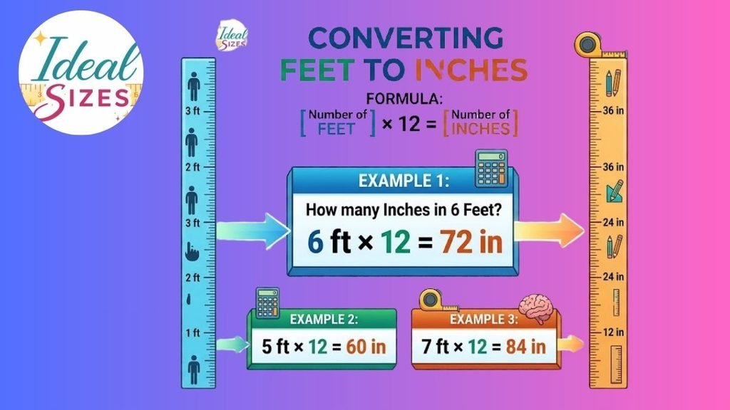 6 Feet to Inches