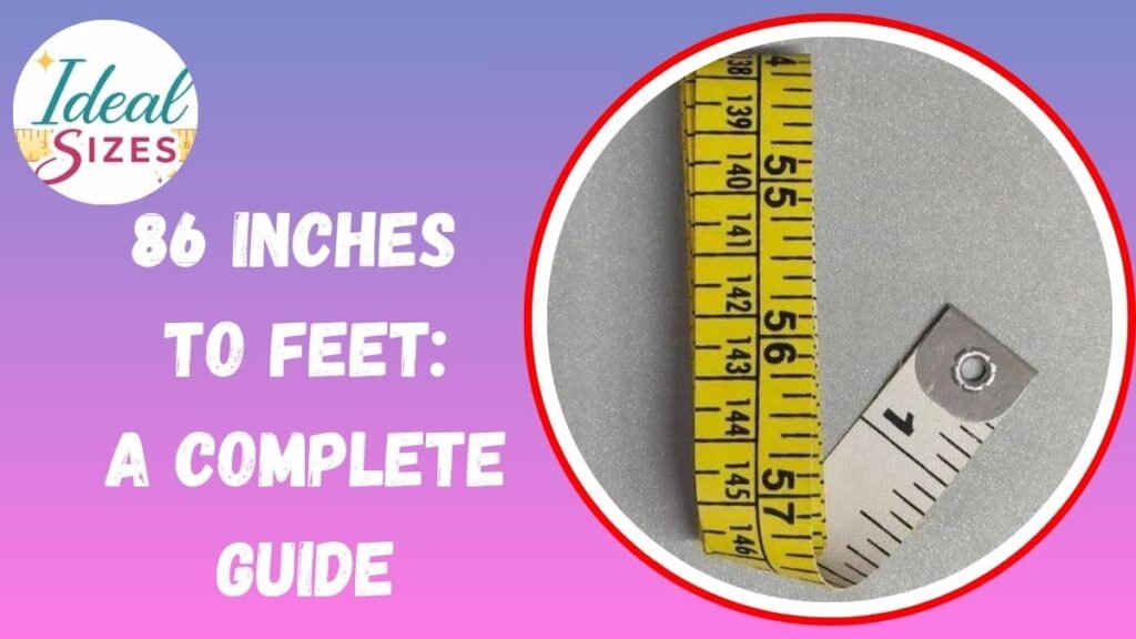 86 Inches to Feet