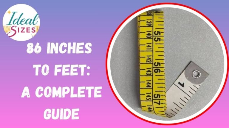 86 Inches to Feet