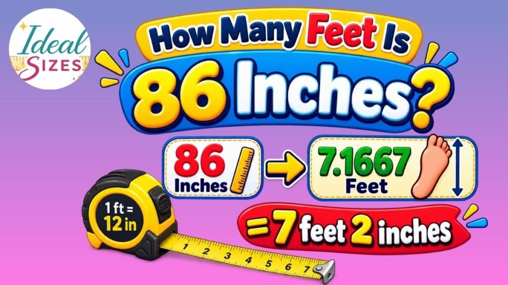 How Many Feet Is 86 Inches