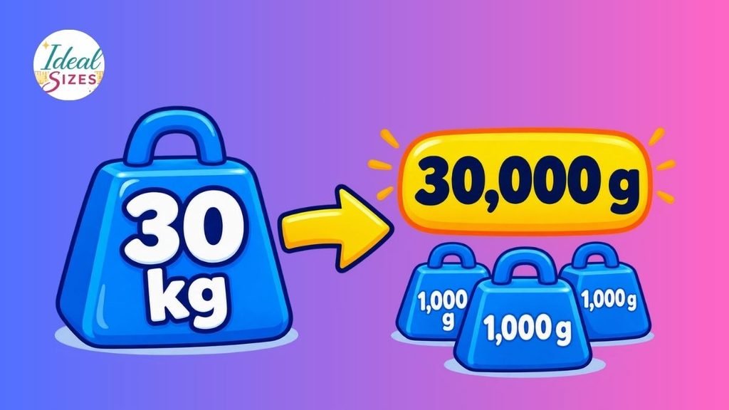 30 kg to Grams