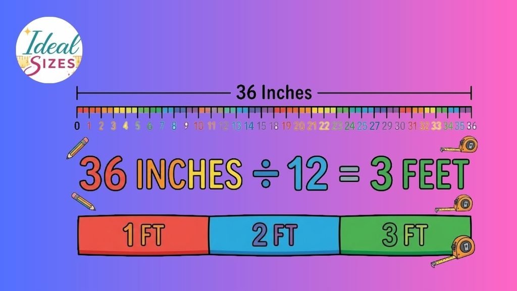36 Inches to Feet Calculation